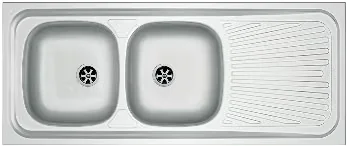 LAVELLO APPOGGIO IN ACCIAIO INOX MOD. LA01 CM 120x50