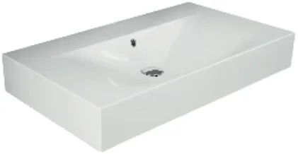 LAVABO SOSPESO DES SENZA FORO PER RUBINETTO
