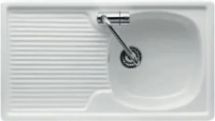 LAVELLO DA INCASSO IN CERAMICA CON 1 VASCHETTA 80 x 45