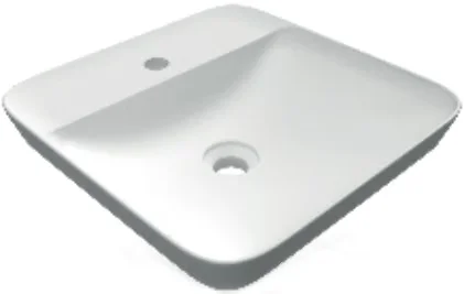 LAVABO AD INCASSO QUADRATO MONOFORO VARIANT 42 X 42 CM