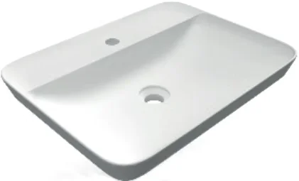 LAVABO AD INCASSO RETTANGOLARE MONOFORO VARIANT 55 X 42 CM